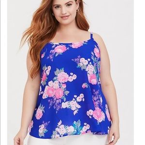 NWOT Torrid Blue Floral Tank